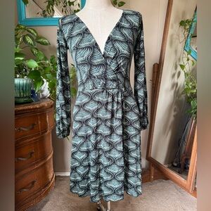 Karen Kane Dress MED South Beach Blue Green Fit  SummerGirl USA